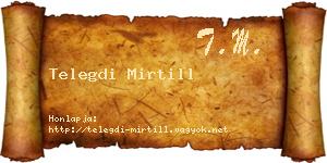 Telegdi Mirtill névjegykártya